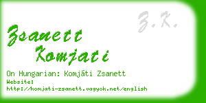 zsanett komjati business card