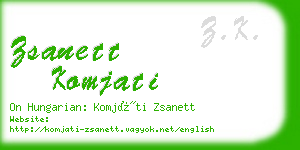 zsanett komjati business card